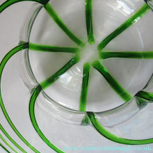 Load image into Gallery viewer, Victorian Art Glass Bowl Green Trails Stuart &amp; Sons Stourbridge

