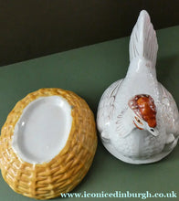 Load image into Gallery viewer, Victorian Staffordshire Pottery Chicken or Hen on a Nest 
