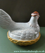 Load image into Gallery viewer, Victorian Staffordshire Pottery Chicken or Hen on a Nest 
