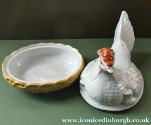 Load image into Gallery viewer, Victorian Staffordshire Pottery Chicken or Hen on a Nest 
