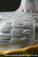Load image into Gallery viewer, Victorian Staffordshire Pottery Chicken or Hen on a Nest 
