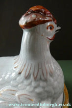Load image into Gallery viewer, Victorian Staffordshire Pottery Chicken or Hen on a Nest 
