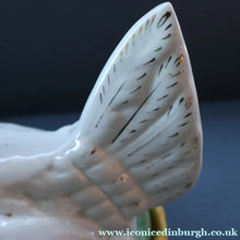 Load image into Gallery viewer, Late 19th Century Antique Victorian WHITE Staffordshire Hen on Yellow Nest - British Ceramics
