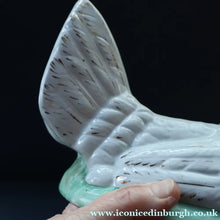 Load image into Gallery viewer, Late 19th Century Antique Victorian WHITE Staffordshire Hen on Yellow Nest - British Ceramics
