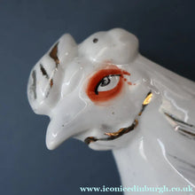 Load image into Gallery viewer, Late 19th Century Antique Victorian WHITE Staffordshire Hen on Yellow Nest 
