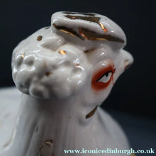 Load image into Gallery viewer, Late 19th Century Antique Victorian WHITE Staffordshire Hen on Yellow Nest 
