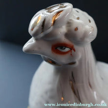 Load image into Gallery viewer, Late 19th Century Antique Victorian WHITE Staffordshire Hen on Yellow Nest 
