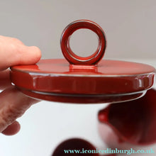 Load image into Gallery viewer, Villeroy &amp; Boch Large JUG and Smaller LIDDED JUG. 1980s Granada Design with Red Glaze 
