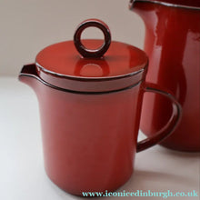 Load image into Gallery viewer, Villeroy &amp; Boch Large JUG and Smaller LIDDED JUG. 1980s Granada Design with Red Glaze 
