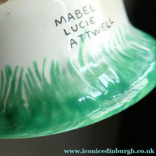 Load image into Gallery viewer, 1920s Shelley Pottery Mabel Lucie Attwell Red Spotted Mushroom Sugar Bowl
