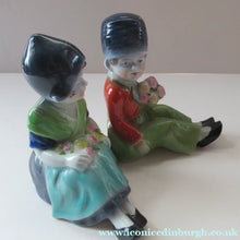 Load image into Gallery viewer, Vintage 1930s / 1940s Ceramic DUTCH Boy and Girl Pair of Bookends 
