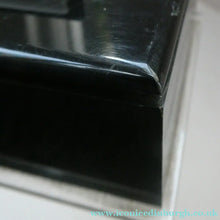 Load image into Gallery viewer, Vintage 1930s Art Deco Early Plastic / Phenolic Black and White Lidded Trinket or Jewellery Box
