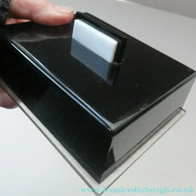 Load image into Gallery viewer, Vintage 1930s Art Deco Early Plastic / Phenolic Black and White Lidded Trinket or Jewellery Box

