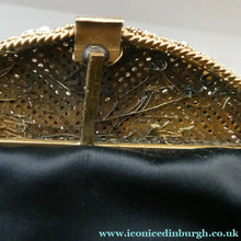 Load image into Gallery viewer,  1930s Art Deco Evening Bag or Purse with Chinese Embroidery. Fancy Clasp with Seed Pearls
