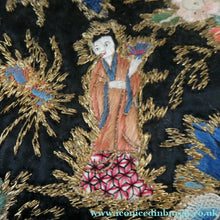 Load image into Gallery viewer,  1930s Art Deco Evening Bag or Purse with Chinese Embroidery. Fancy Clasp with Seed Pearls
