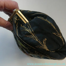 Load image into Gallery viewer,  1930s Art Deco Evening Bag or Purse with Chinese Embroidery. Fancy Clasp with Seed Pearls
