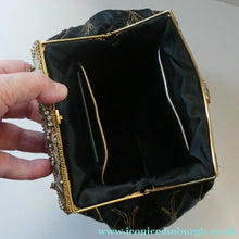 Load image into Gallery viewer,  1930s Art Deco Evening Bag or Purse with Chinese Embroidery. Fancy Clasp with Seed Pearls
