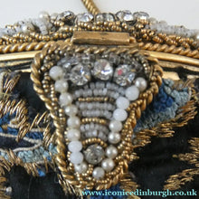 Load image into Gallery viewer,  1930s Art Deco Evening Bag or Purse with Chinese Embroidery. Fancy Clasp with Seed Pearls
