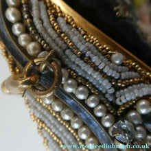 Load image into Gallery viewer,  1930s Art Deco Evening Bag or Purse with Chinese Embroidery. Fancy Clasp with Seed Pearls
