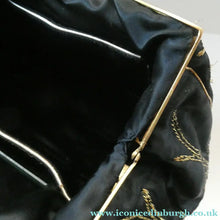 Load image into Gallery viewer,  1930s Art Deco Evening Bag or Purse with Chinese Embroidery. Fancy Clasp with Seed Pearls
