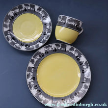 Load image into Gallery viewer, Vintage 1930s ART DECO Foley China SILHOUETTE Pattern Trio (Cup, Saucer and Side Plate)

