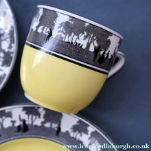 Load image into Gallery viewer, Vintage 1930s ART DECO Foley China SILHOUETTE Pattern Trio (Cup, Saucer and Side Plate)
