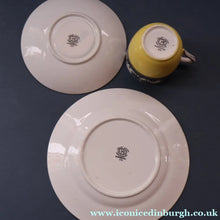 Load image into Gallery viewer, Vintage 1930s ART DECO Foley China SILHOUETTE Pattern Trio (Cup, Saucer and Side Plate)
