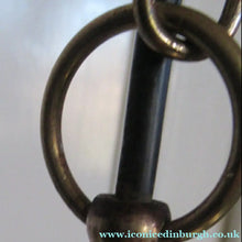 Load image into Gallery viewer, 1930s Art Deco Orange and White Mottled Glass. Marble Effect Hanging Lantern. Brass Chains and Fittings 
