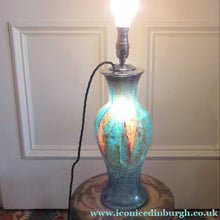 Load image into Gallery viewer, 1930s WMK Ikora Glass Lamp. Lights up Inside
