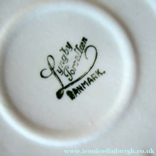 Load image into Gallery viewer, Vintage 1930s DANISH Lyngbay Porcelain Lidded Bowl with Carrying Handle and Grey Stripes
