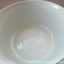 Load image into Gallery viewer, Vintage 1930s DANISH Lyngbay Porcelain Lidded Bowl with Carrying Handle and Grey Stripes
