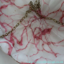 Load image into Gallery viewer, Vintage Glass Hanging Goldfish Bowl or Flycatcher Lampshade. Opaque Glass with Oodles of Raspberry Ripple Veins
