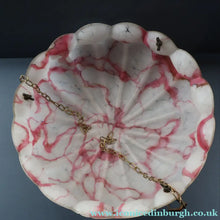 Load image into Gallery viewer, Vintage Glass Hanging Goldfish Bowl or Flycatcher Lampshade. Opaque Glass with Oodles of Raspberry Ripple Veins
