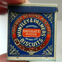 Load image into Gallery viewer, Vintage 1930s MINIATURE or SAMPLE Tin for Huntley and Palmer Biscuits. Blue Colour
