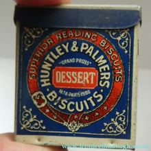 Load image into Gallery viewer, Vintage 1930s MINIATURE or SAMPLE Tin for Huntley and Palmer Biscuits. Blue Colour
