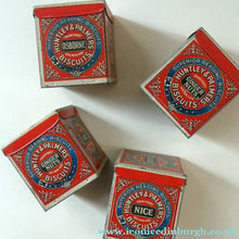 Load image into Gallery viewer, Vintage 1930s MINIATURE or SAMPLE Tin for Huntley and Palmer Biscuits. Red Colour
