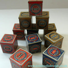 Load image into Gallery viewer, Vintage 1930s MINIATURE or SAMPLE Tin for Huntley and Palmer Biscuits. Yellow Colour
