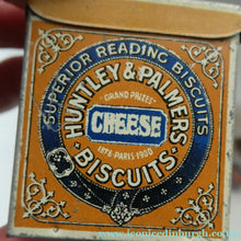 Load image into Gallery viewer, Vintage 1930s MINIATURE or SAMPLE Tin for Huntley and Palmer Biscuits. Yellow Colour
