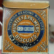 Load image into Gallery viewer, Vintage 1930s MINIATURE or SAMPLE Tin for Huntley and Palmer Biscuits. Yellow Colour
