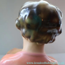 Load image into Gallery viewer, Vintage 1930s Plaster Figurine of a Kneeling Boy with Display Tray. Interesting Shop Window Display Item
