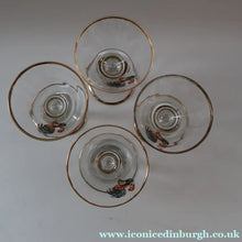 Load image into Gallery viewer, Vintage 1930s Glass Cockerel / Rooster Miniature Liqueur Glasses
