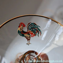 Load image into Gallery viewer, Vintage 1930s Glass Cockerel / Rooster Miniature Liqueur Glasses
