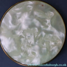 Load image into Gallery viewer, Vintage 1940s / 1950s Powder Compact. Sacre Coeur, Paris Image on Lid, Celluloid Back and Clean Interior
