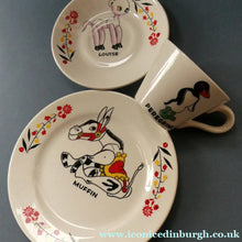 Load image into Gallery viewer, Vintage 1940s / Early 1950s MUFFIN THE MULE Chad Valley Nursery Miniature Teaset
