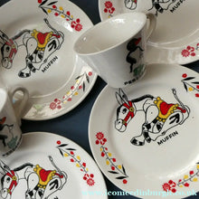 Load image into Gallery viewer, Vintage 1940s / Early 1950s MUFFIN THE MULE Chad Valley Nursery Miniature Teaset
