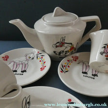 Load image into Gallery viewer, Vintage 1940s / Early 1950s MUFFIN THE MULE Chad Valley Nursery Miniature Teaset
