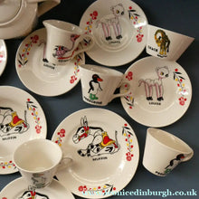 Load image into Gallery viewer, Vintage 1940s / Early 1950s MUFFIN THE MULE Chad Valley Nursery Miniature Teaset
