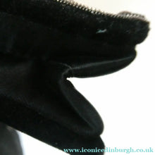 Load image into Gallery viewer, Fine Vintage 1940s Indian ZARDOSI Gold and Silver Embroidered Handbag. Black Velvet Body
