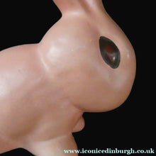 Load image into Gallery viewer, Vintage 1940s SYLVAC STYLE Bubblegum Pink Snub Nose Bunny Rabbit. 5 inches
