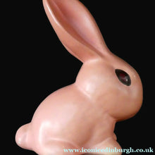 Load image into Gallery viewer, Vintage 1940s SYLVAC STYLE Bubblegum Pink Snub Nose Bunny Rabbit. 5 inches
